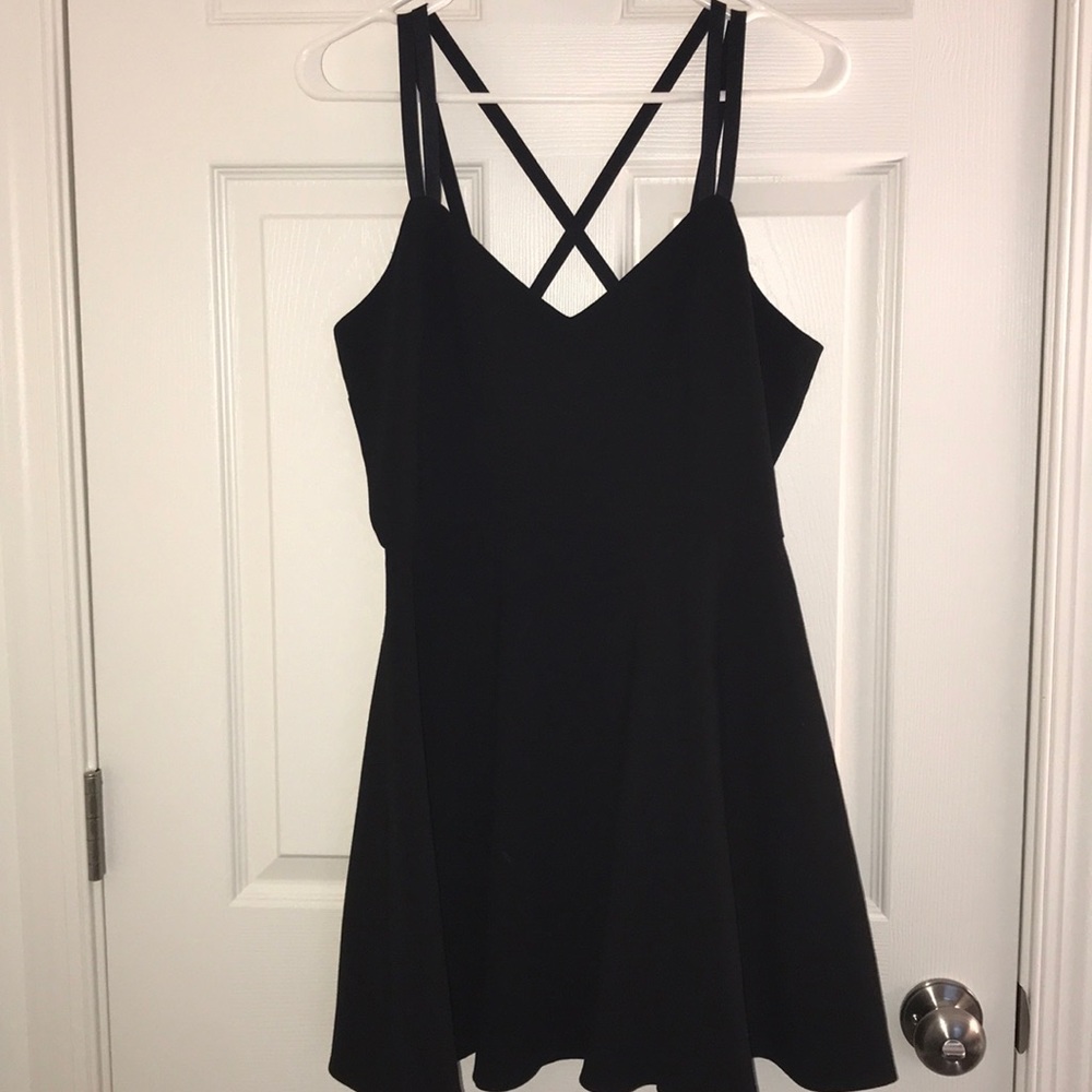 LBD with crossback straps
